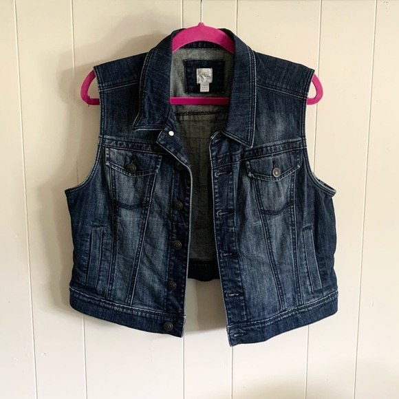 LC Lauren Conrad Denim Vest Size: Large - Picture 4 of 5